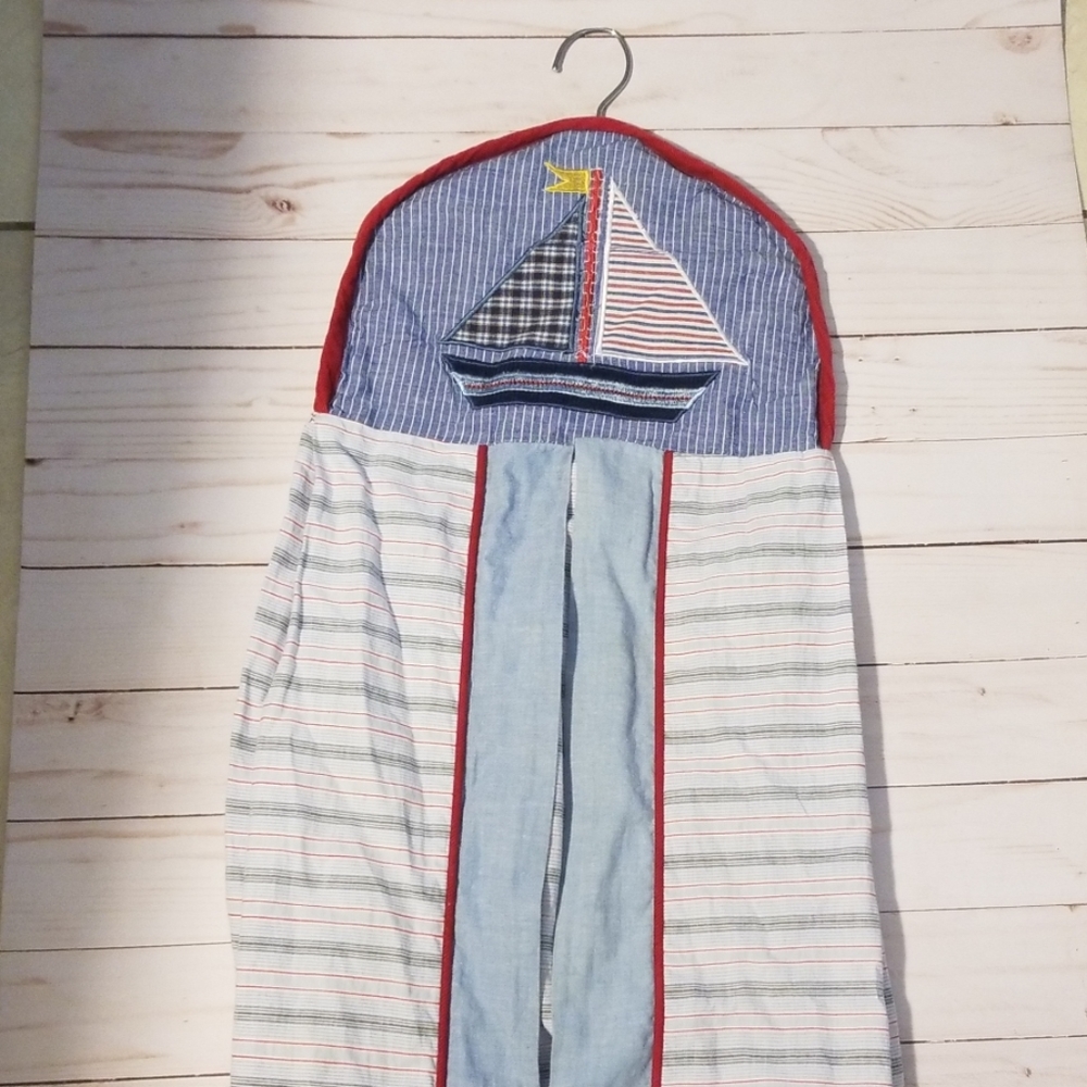 Diaper holder with sailboat